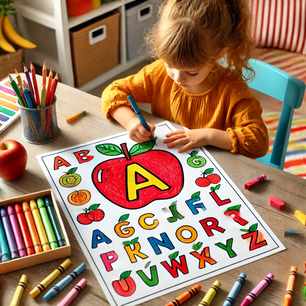 Alphabet Tracing and Coloring PDF with a Fun Fruit Theme - School World ...