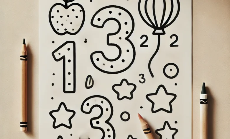 Free Printable Number Coloring Pages for Kids - School World Kids